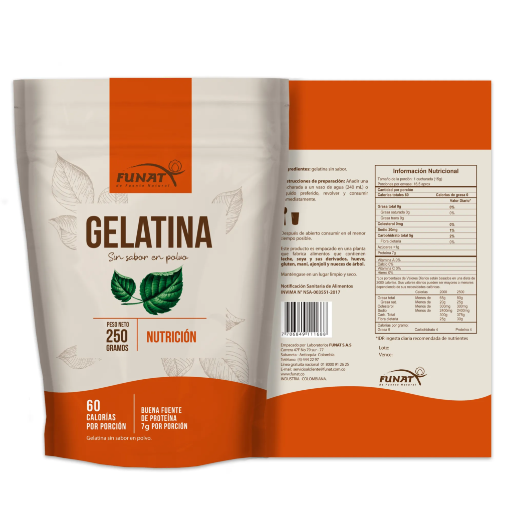gelatina sin sabor Funat